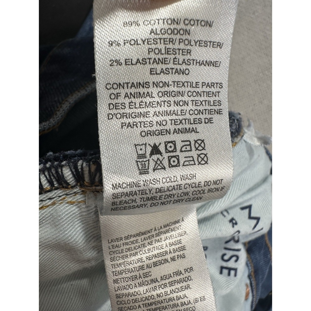 Lucky Brand Jeans Womens 28x26 Blue Ava Mid Rise Crop Mini Boot Raw Hem Read - Picture 9 of 14